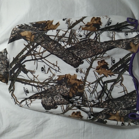 FINAL SALE! Mossy Oak Zip Up Jacket W/Thumb Holes Sz.XL 16-18 Like New - Picture 5 of 9